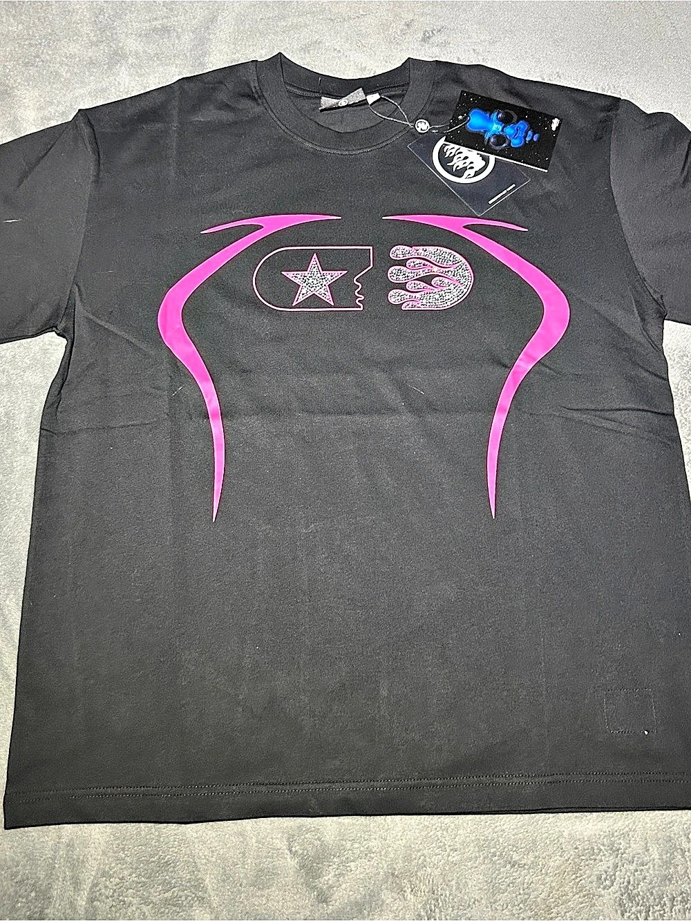 Hellstar Graphic Short Sleeve Tee Black & Pink NWT